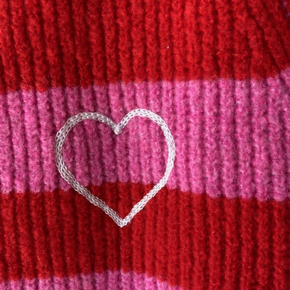 A new day pink heart striped cardigan - Picture 5 of 7